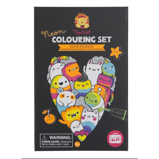 Tiger Tribe Tiger Tribe Neon Colouring Set -  Glow Friends