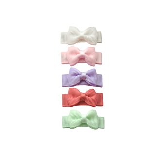 Baby Wisp 5pc Bow Collection - Macaroon