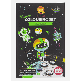 Tiger Tribe Neon Coloring Set - Outer Space 60240