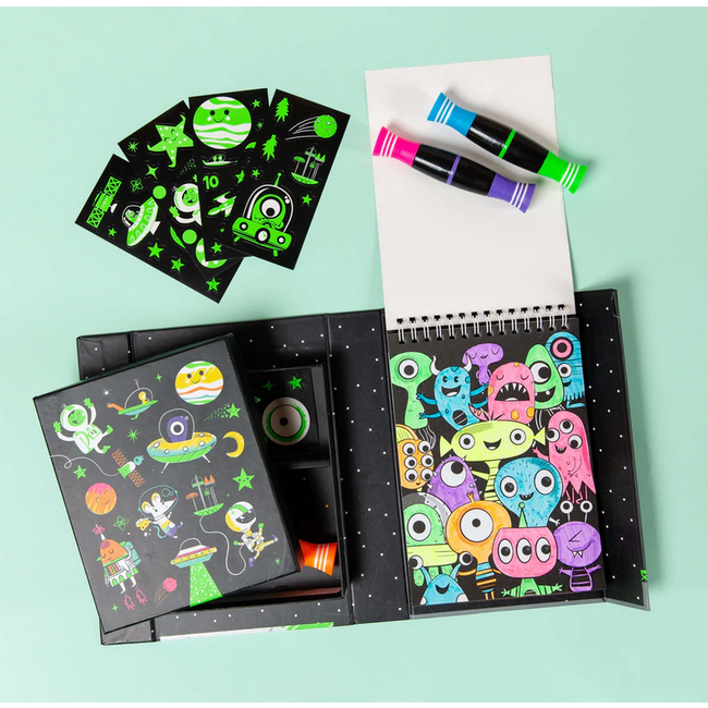 Tiger Tribe Tiger Tribe Neon Colouring Set - Outer Space
