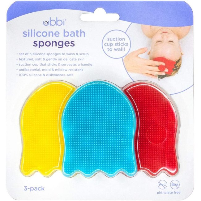 Ubbi Silicone Bath Sponges (Set of 3)