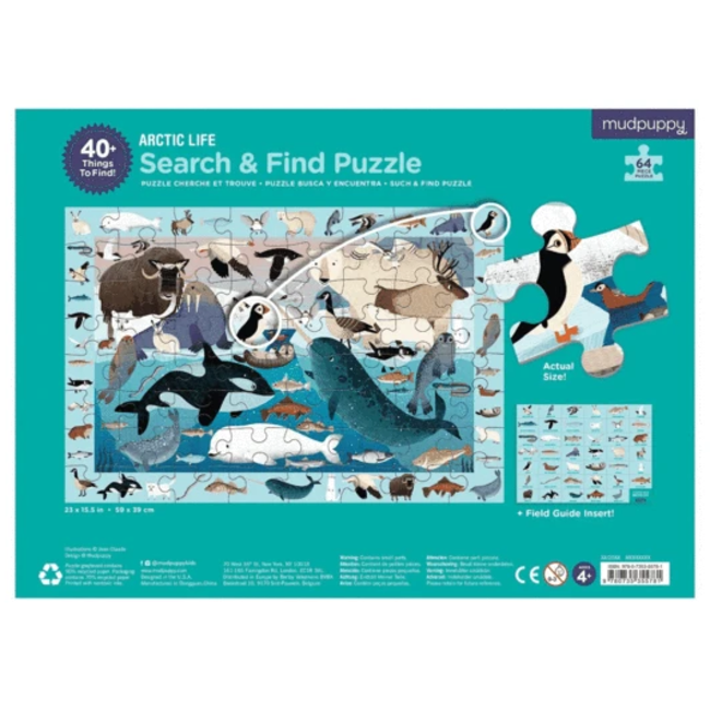 Mudpuppy 64pc Arctic Life Search & Find Puzzle