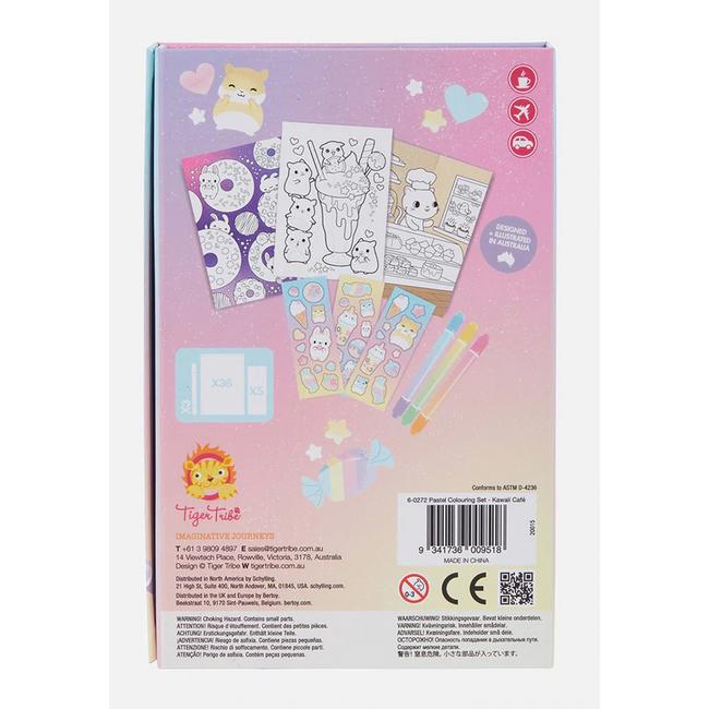 Tiger Tribe Tiger Tribe Colouring Set - Kawaii Cafe 60272
