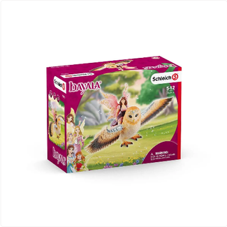 Schleich Bayala Fairy in Flight on Glam-Owl 70713