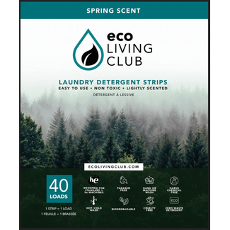 Eco Living Club  Detergent Strips 40Loads - Spring Scent