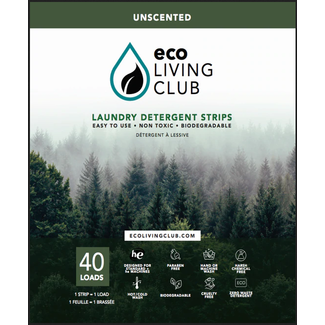 Eco Living Club  Detergent Strips 40Loads - Unscented