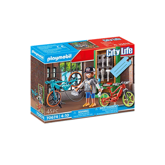 Playmobil City Life 70674 Bike Workshop Gift Set