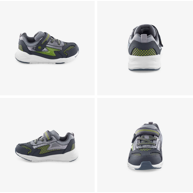 Stride Rite Stride Rite Lighted Zips Cosmic Grey/Neon