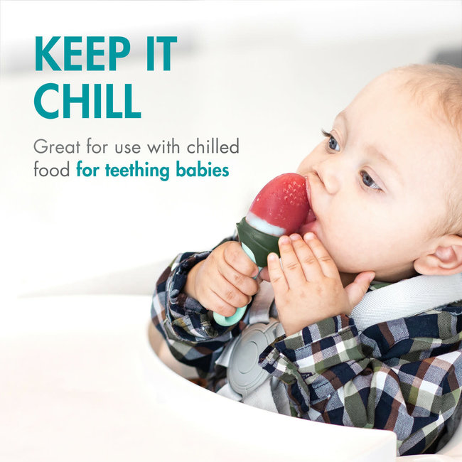 Boon Pulp Silicone Feeder Mint & Dark Green