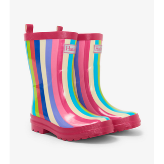 HATLEY Hatley Rainbow Stripes Shiny Rain Boots