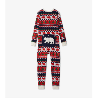 HATLEY LBH Kids Union Suit Fair Isle Bear US1WIBE003