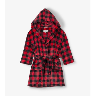 HATLEY LBH Kids Fleece Robe Buffalo Plaid RO2PLAD004