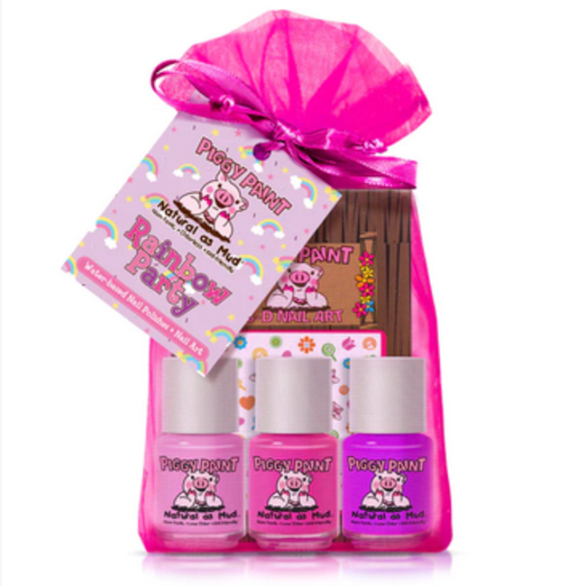 Piggy Paint Rainbow Party Kit - Polish & 3D Art