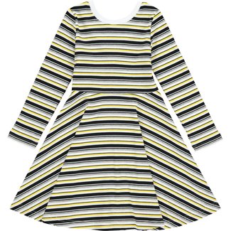 Vignette Vignette V502B Abbey Dress- Grey Multi Stripe