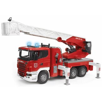 Bruder 03590 Scania R-Series Fire Engine w/Water Pump Light &Sound Module