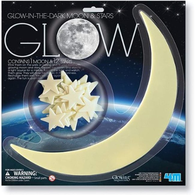 4M Glow in the Dark Moon & Stars P5215B