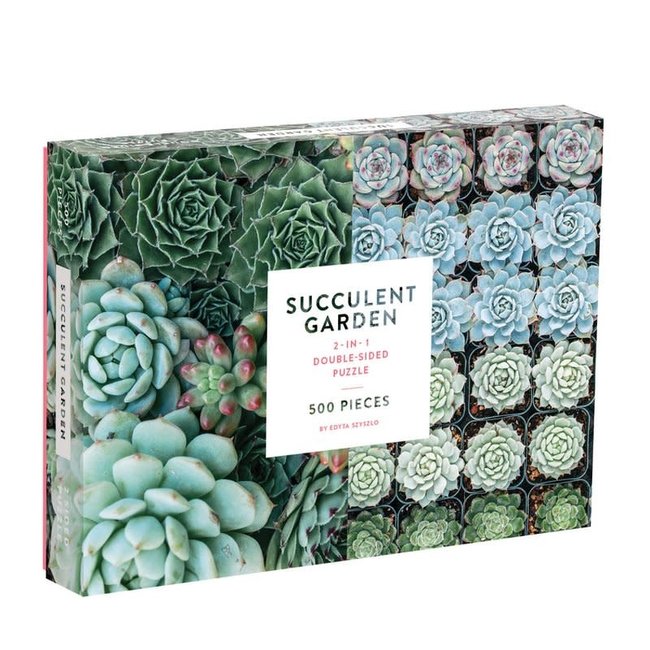 Galison 500 pc  2 Sided Succulent Garden