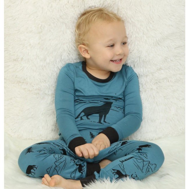 Silkberry Baby Bamboo L/S Pajama Set Call of the Wild WF4251