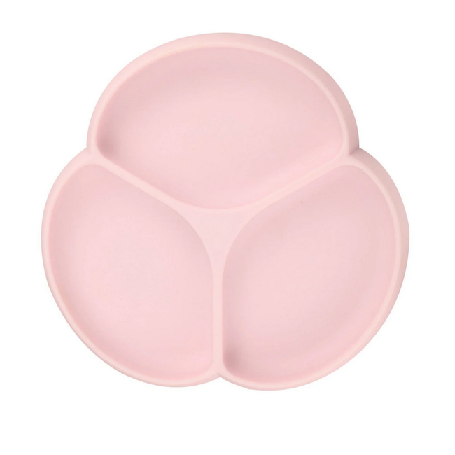 Glitter & Spice Silicone Suction Plate - Delicate Pink