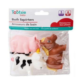 Tootsie Baby 3 Pc Farm  Bath Squirters 76064