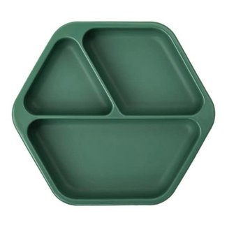 Tiny Twinkle Silicone Suction Plate - Olive Green