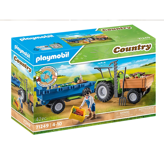 Playmobil Country 71249 Harvester Tractor with Trailer