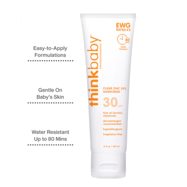 ThinkBABY Clear Zinc Sunscreen SPF30