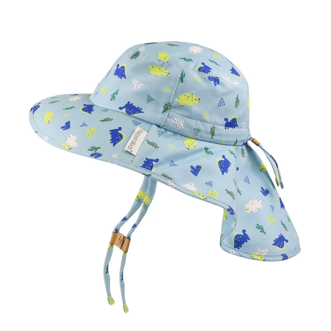 FlapJacks Sun Hat w/ Neck Cape Dino