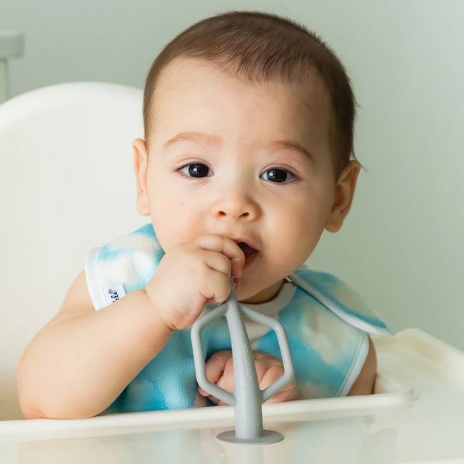 Tiny Twinkle Silicone Training Toothbrush 2 Pkg Olive & Grey