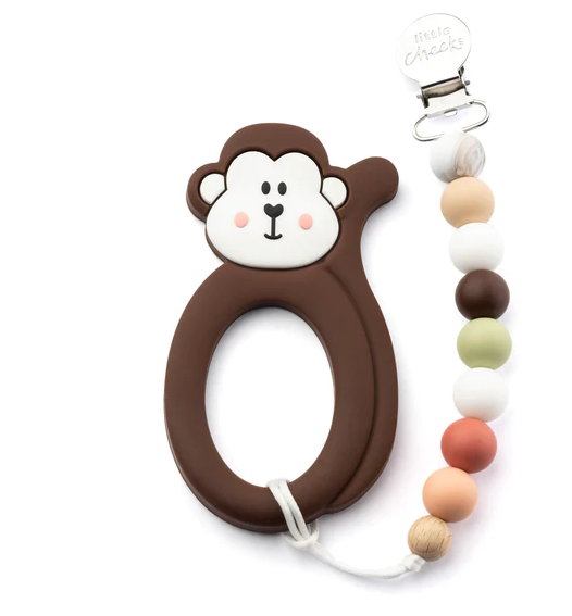 Little Cheeks Teether & Clip - Kaos Kids