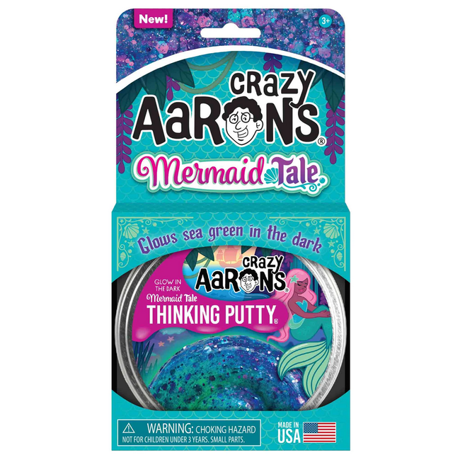 Crazy Aarons Thinking Putty 4in Glow Brights - Mermaid Tale