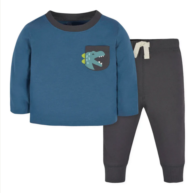 Gerber Baby Dinos LS Shirt/Jogging Pant 2pc