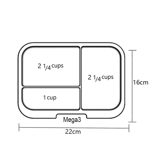 Munchbox - Clear tray Mega 3