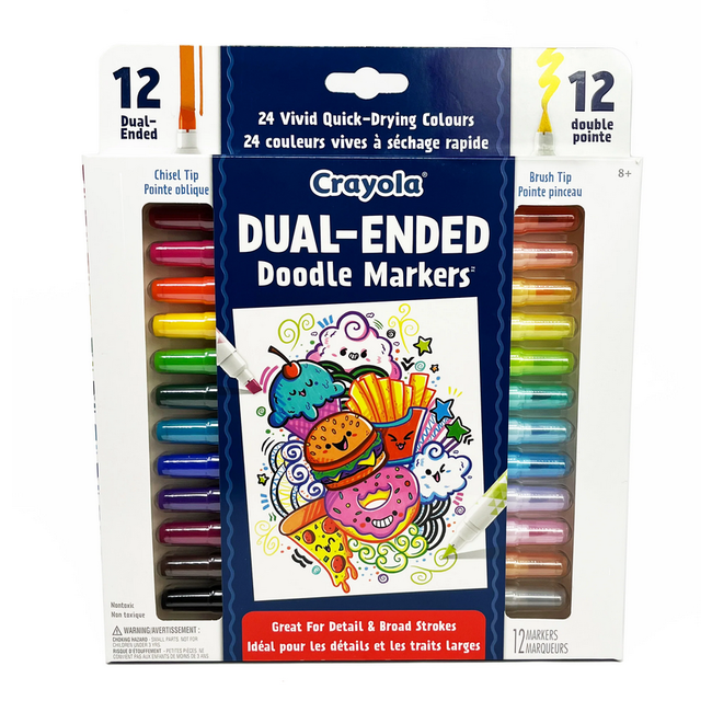 Crayola Dual-Ended Doodle Markers 12Pkg