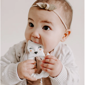 Little Cheeks Silicone Teether - Marble Fox