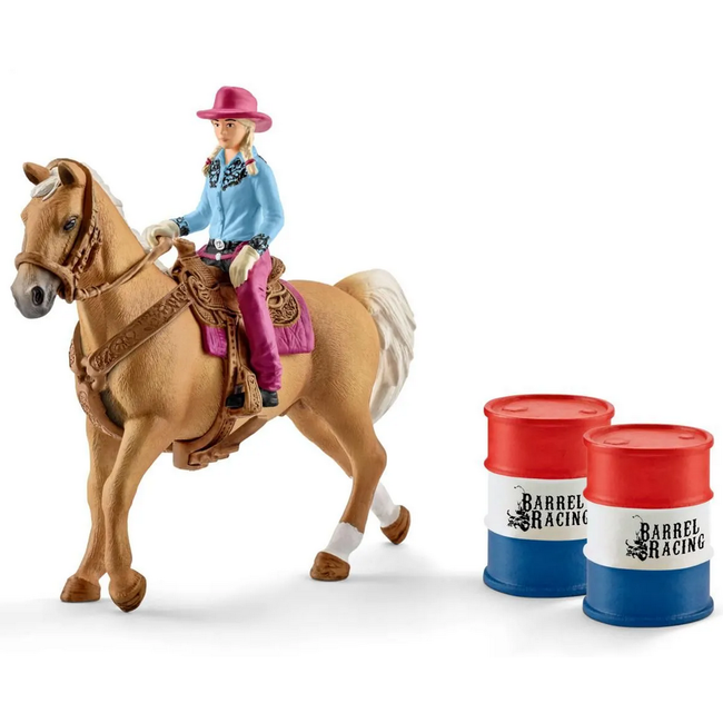 Schleich Farm World Barrel Racing With Cowgirl 41417