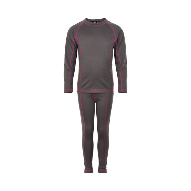 MinyMo Outdoor 160348 - Grey Base Layer - Pink  5775