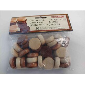 Kroeger 30pc Wooden Crokinole Disks