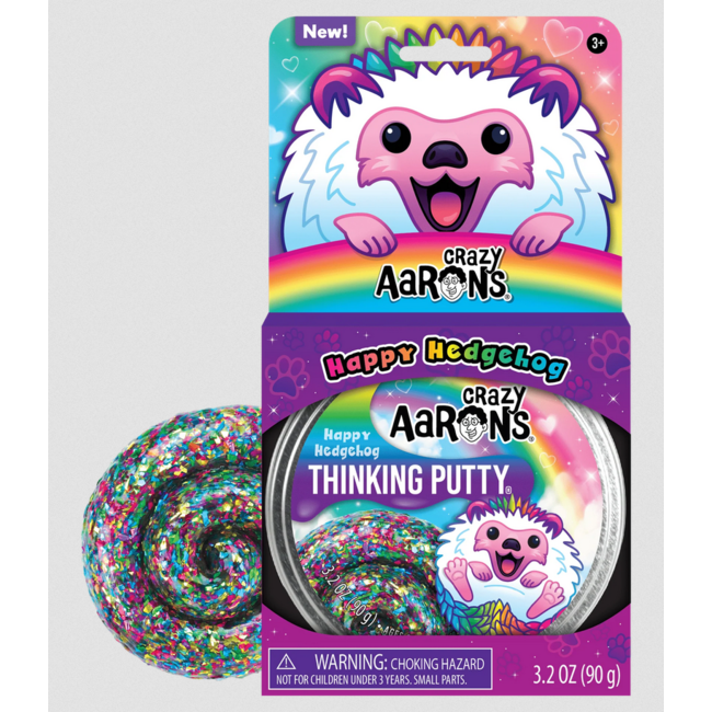 Crazy Aarons Thinking Putty 4in - Happy Hedgehog