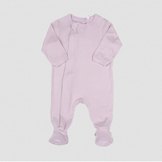 Coccoli Modal Zipper Footie - Lavender Fog (pm 4997 - 72)