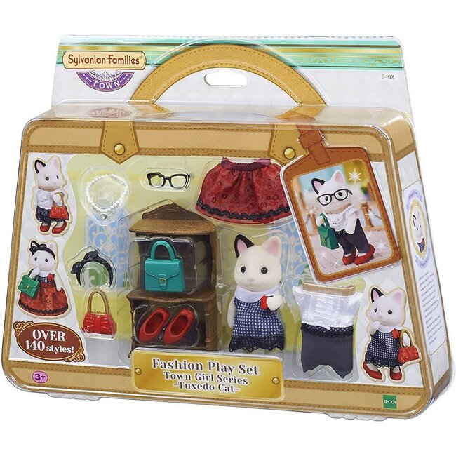 Calico Critters: Fashion Playset Town Girl Series Tuxedo Cat