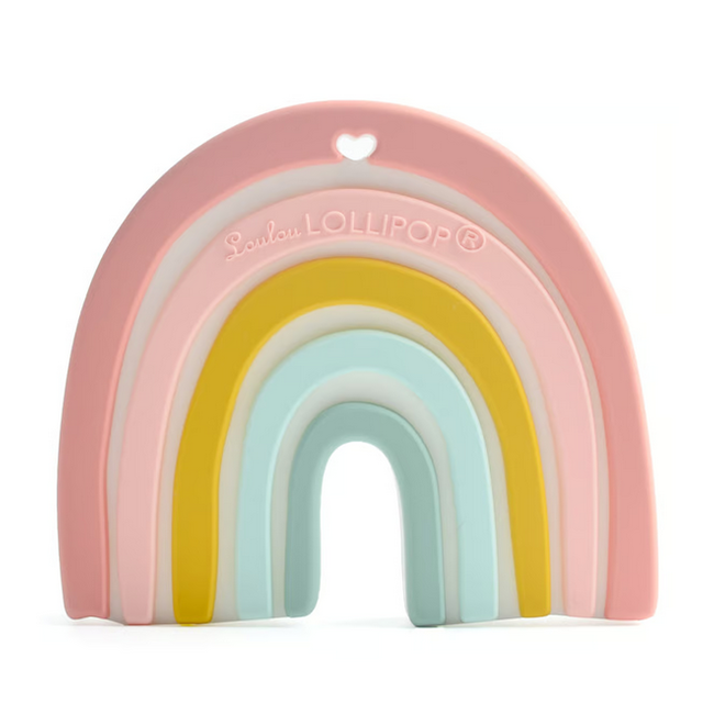 Loulou Lollipop Loulou Lollipop Silicone Teether Single Pastel Rainbow