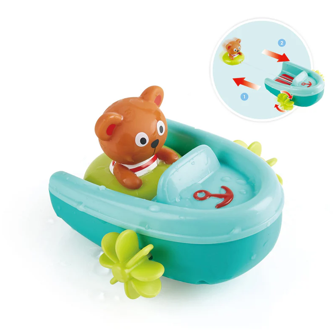 Hape - Tubing Pull Back Boat E0217
