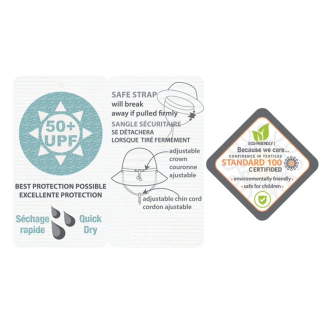 CaliKids Calikids Sun Hat 50+UPF - Granite