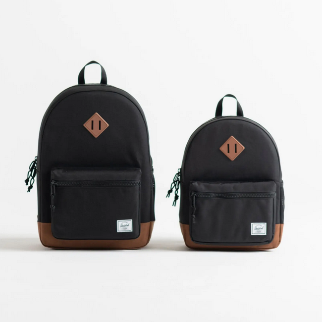 Herschel Heritage Kids Backpack Black Distressed Checker (New Sizing)