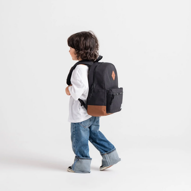 Herschel Heritage Kids Backpack Black Distressed Checker (New Sizing)