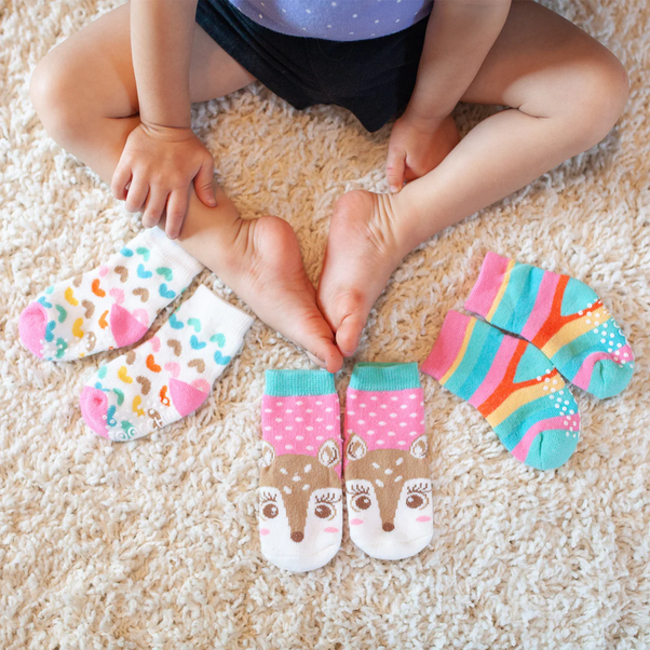 Zoocchini Comfort Socks 0-24m 3Pkg - Fiona the Fawn