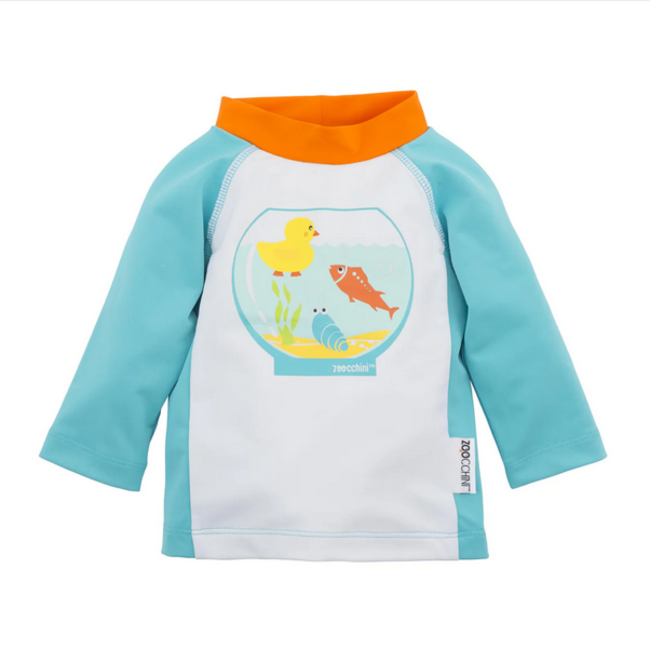 Zoocchini UPF50+ Baby Rashguard Fishbowl Buddies 3-6m
