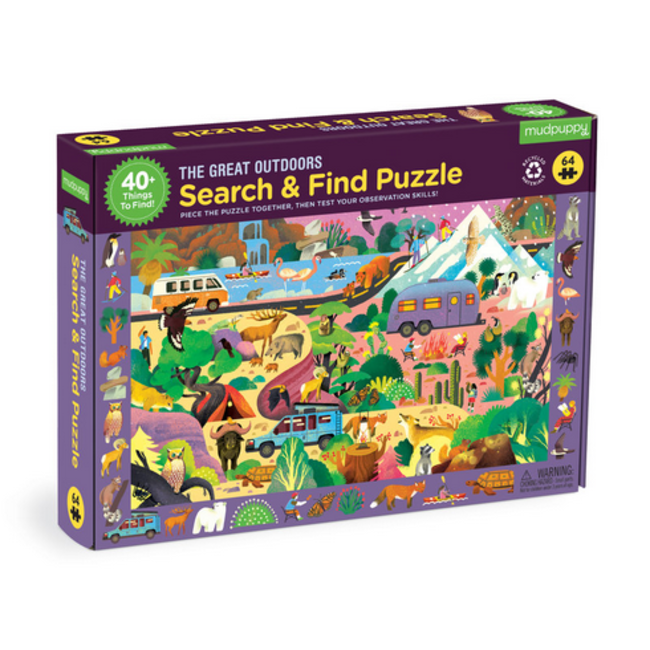 Mudpuppy 64pc Great Outdoors Search & Find Puzzle