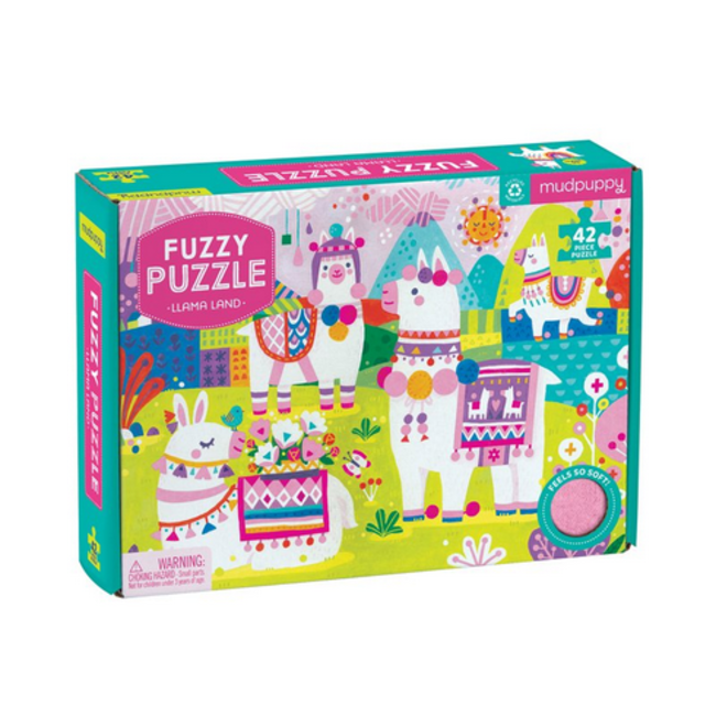 Mudpuppy 42pc Fuzzy Llama Land Puzzle